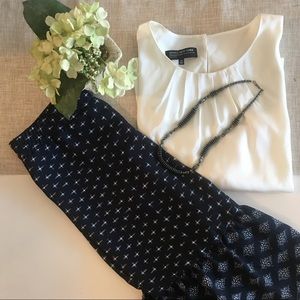 ✨Reserved✨ Navy Midi Flounce Skirt (XL)